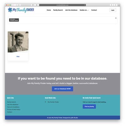 How to search My Family Finder - Step 2
