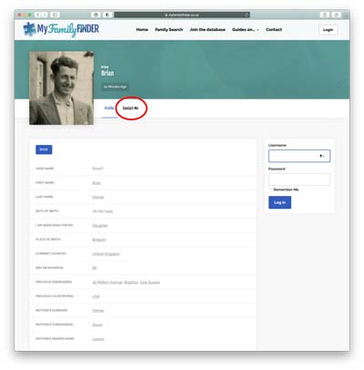 How to search My Family Finder - Step 3
