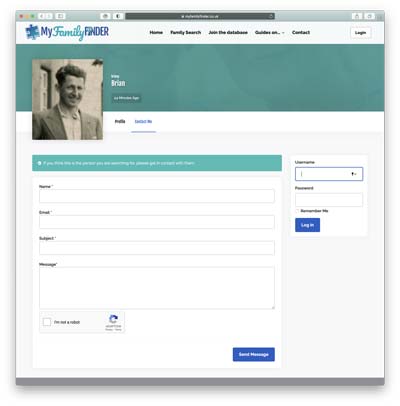 How to search My Family Finder - Step 4